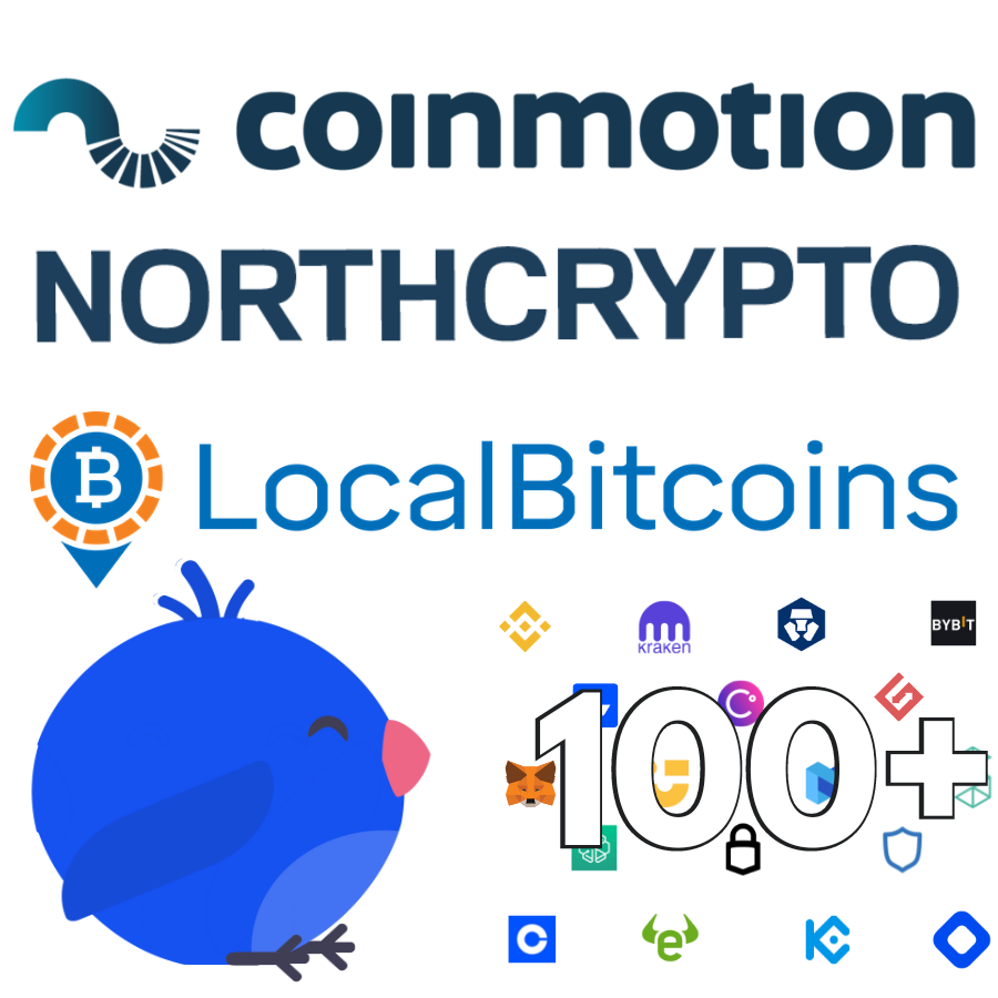 Divly supports over 100 wallets and exchanges.You can also use Divly for local Finnish exchanges such as Coinmotion, Northcrypto and Local bitcoins.