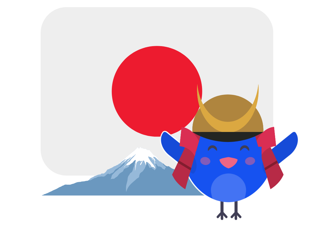 鳥が描かれた日本の国旗