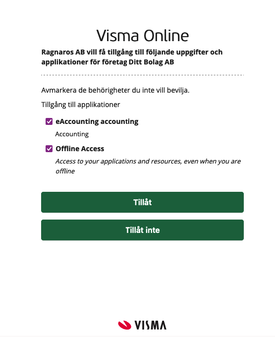 Connect Visma to Divly